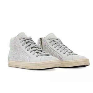 P448  Skate High Top Sneaker  Rhinestones Zipper size 38
